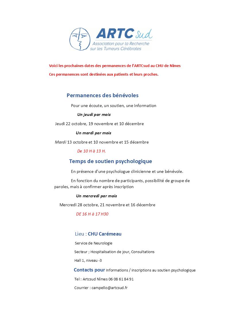 Permanences dédiées aux patients et aux aidants à Nimes 