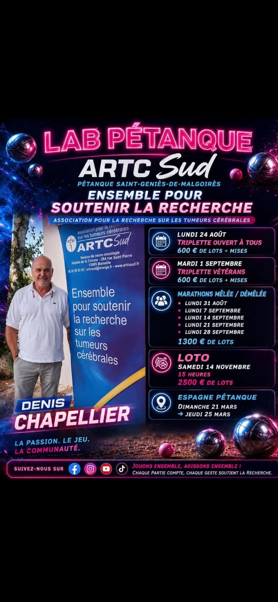 Pétanque à Saint Genies de Malgloires - Le programme