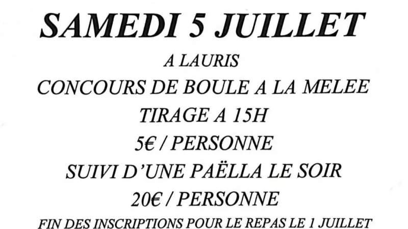 5 juillet à Lauris