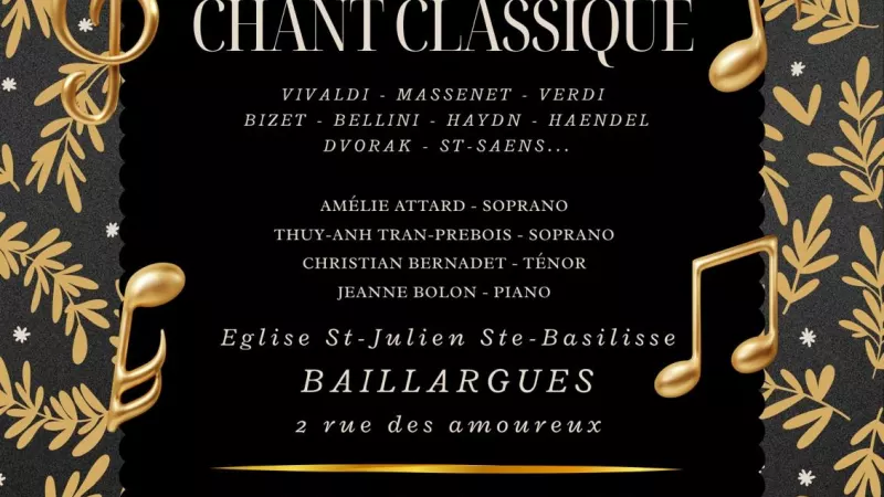 Concert le 28 Mars à l'Eglise de Baillargues