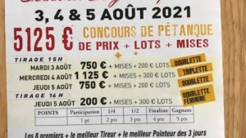 Tournoi de pétanque