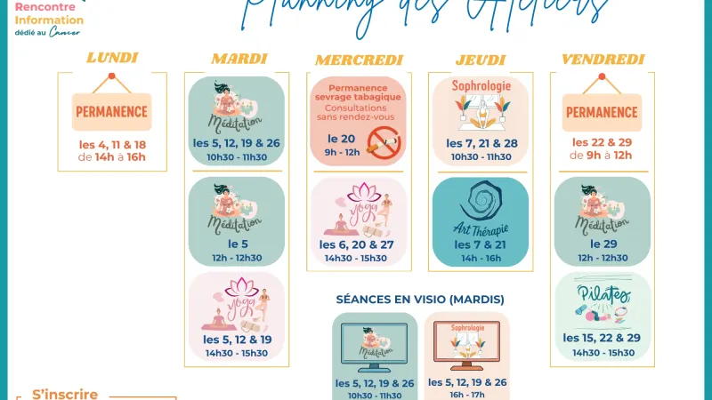 Planning des Ateliers ERI mai 2026