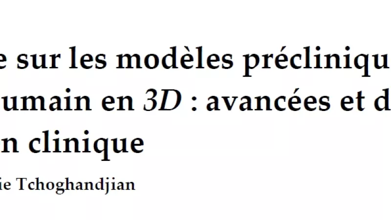 Pulication d'un nouvel article de recherche