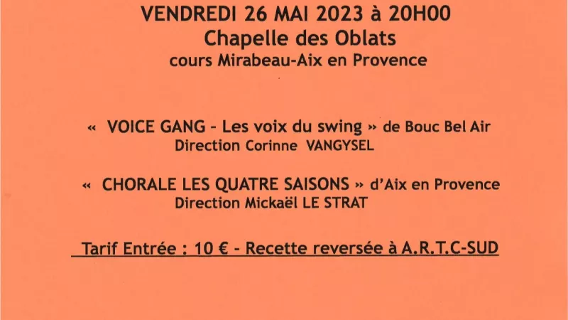 Concert au profit de l'Artc Sud