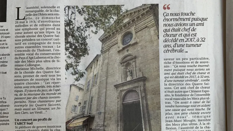 Une chorale contre les tumeurs cérébrales