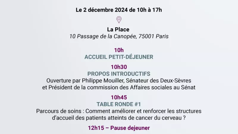 2 décembre - 2ème Journée Nationale sur le Cancer du Cerveau