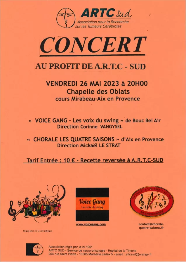 Concert au profit de l'Artc Sud