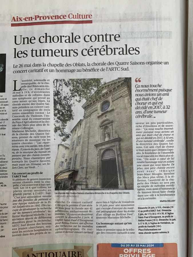 Une chorale contre les tumeurs cérébrales