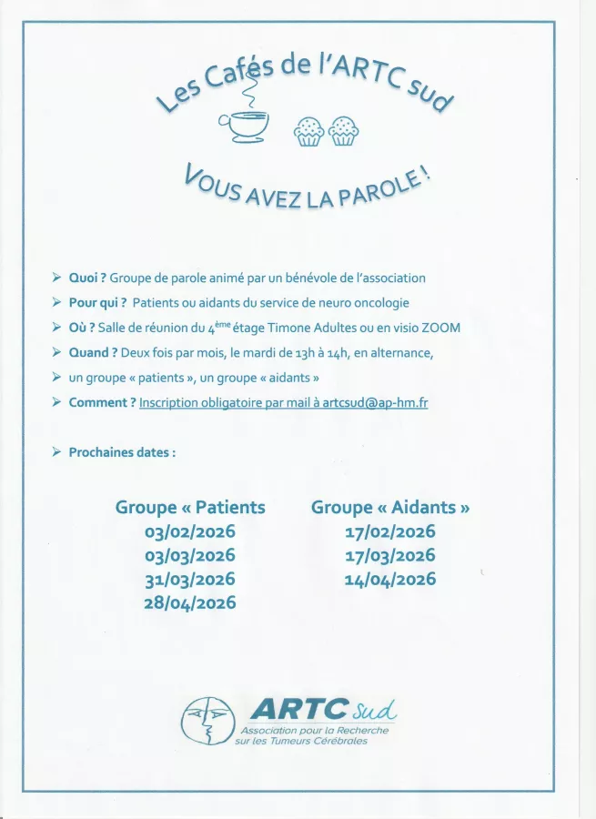 Vous avez la parole - Venez participer aux cafés de l'Artc Sud