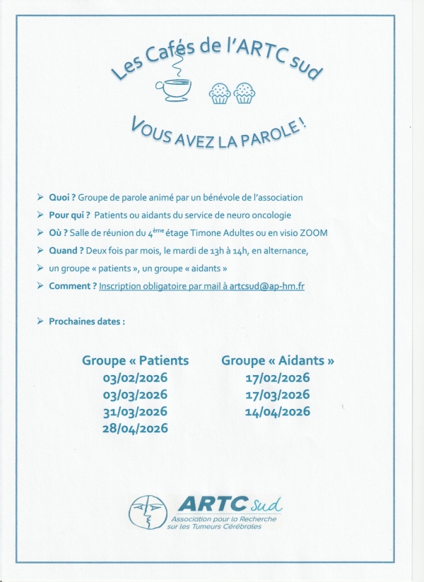 Vous avez la parole - Venez participer aux cafés de l'Artc Sud