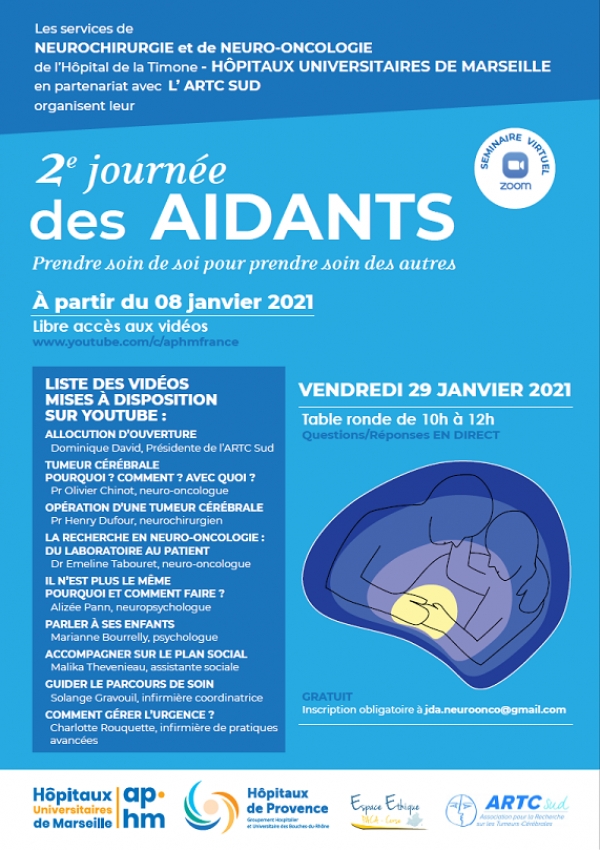 2ème journée des aidants en visio (inscription gratuite mais obligatoire par mail)