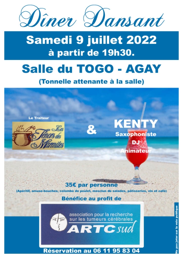 Diner dansant le 8 Juillet à Agay