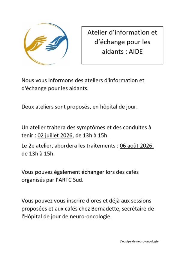 Ateliers d'information et d'échange pour les aidants - La Timone
